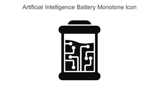 Artificial Intelligence Battery Monotone Icon In Powerpoint Pptx Png And Editable Eps Format