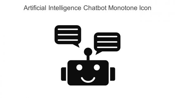 Artificial Intelligence Chatbot Monotone Icon In Powerpoint Pptx Png And Editable Eps Format