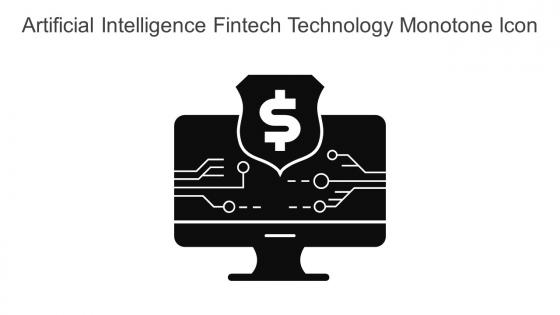 Artificial Intelligence Fintech Technology Monotone Icon In Powerpoint Pptx Png And Editable Eps Format