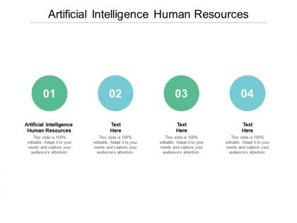 Artificial intelligence human resources ppt powerpoint presentation diagrams cpb