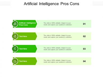 Artificial intelligence pros cons ppt powerpoint presentation ideas shapes cpb