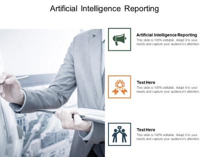 Artificial intelligence reporting ppt powerpoint presentation diagram lists cpb