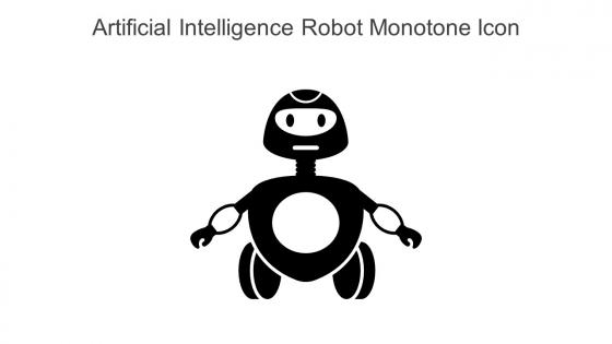 Artificial Intelligence Robot Monotone Icon In Powerpoint Pptx Png And Editable Eps Format