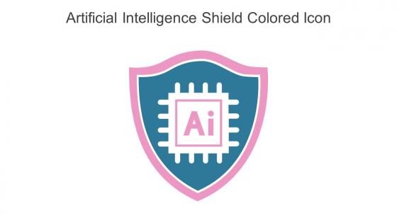 Artificial Intelligence Shield Colored Icon In Powerpoint Pptx Png And Editable Eps Format