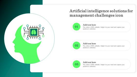 Artificial Intelligence Solutions For Management Challenges Icon PPT ...