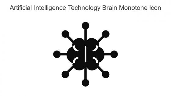 Artificial Intelligence Technology Brain Monotone Icon In Powerpoint Pptx Png And Editable Eps Format