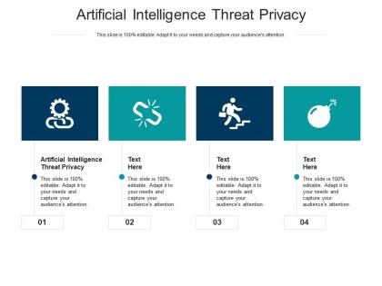 Artificial intelligence threat privacy ppt powerpoint presentation infographic template shapes cpb