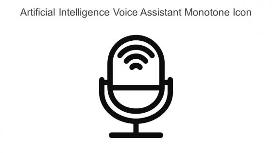 Artificial Intelligence Voice Assistant Monotone Icon In Powerpoint Pptx Png And Editable Eps Format