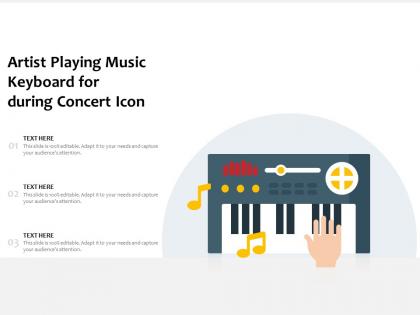 Artist playing music keyboard for during concert icon