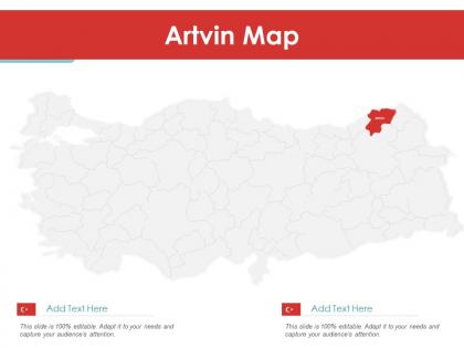 Artvin map powerpoint presentation ppt template