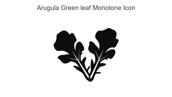 Arugula Green Leaf Monotone Icon In Powerpoint Pptx Png And Editable Eps Format