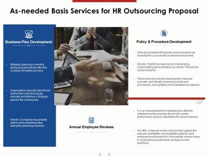 As needed basis services for hr outsourcing proposal ppt powerpoint presentation professional