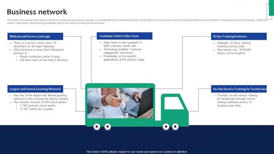 Ashok Leyland Company Profile Business Network Ppt Brochure CP SS