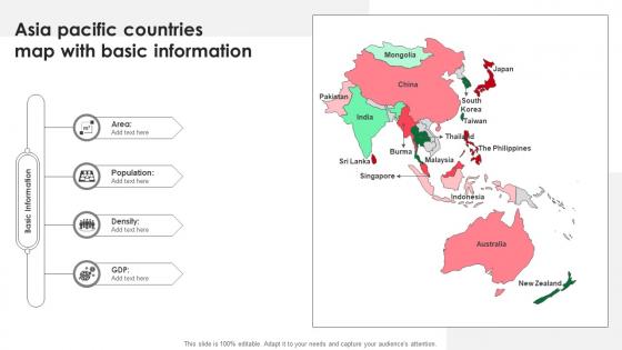 Asia Pacific Countries Map With Basic Information