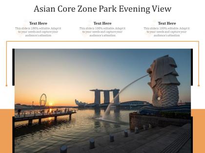 Asian core zone park evening view