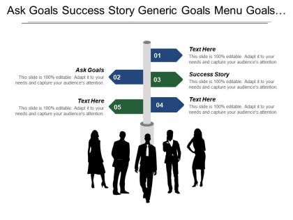 Ask goals success story generic goals menu goals