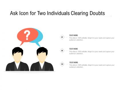 Ask icon for two individuals clearing doubts