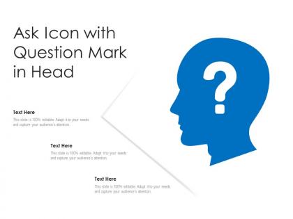Ask icon with question mark in head