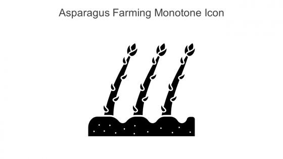 Asparagus Farming Monotone Icon In Powerpoint Pptx Png And Editable Eps Format