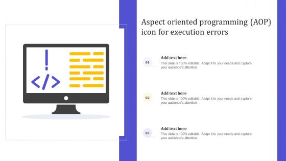 Aspect Oriented Programming AOP Icon For Execution Errors