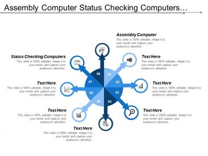 Assembly computer status checking computers update database electrical testing