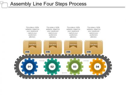 Assembly line four steps process
