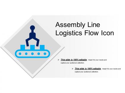Assembly line logistics flow icon