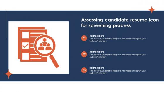 Assessing Candidate Resume Icon For Screening Process