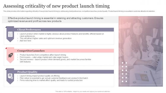 Assessing Criticality Of New Product Launch Timing New Product Introduction To Market Playbook
