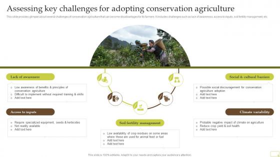 Assessing Key Challenges For Adopting Conservation Complete Guide Of Sustainable Agriculture Practices