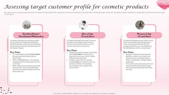 Assessing Target Customer Profile Cosmetic Industry Business Plan BP SS