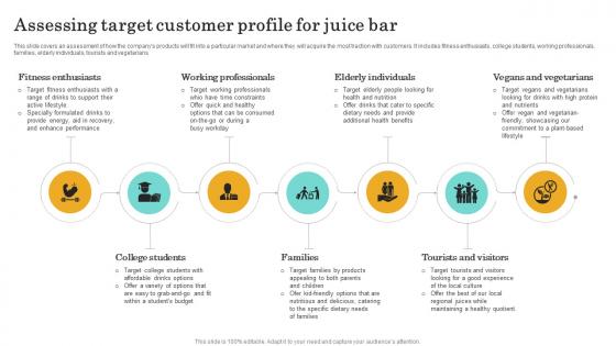 Assessing Target Customer Profile For Juice Bar Nutritional Beverages Business Plan BP SS