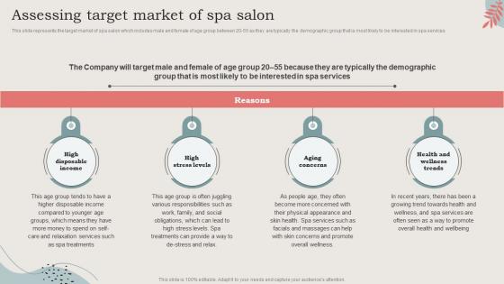 Assessing Target Market Of Spa Salon Ideal Image Medspa Business BP SS