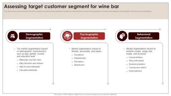 Assessing Target Segment For Wine Bar Wine And Dine Bar Business Plan BP SS