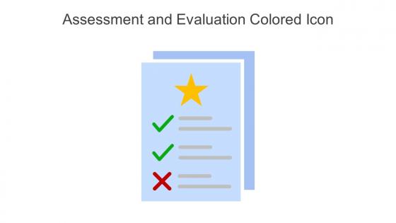 Assessment And Evaluation Colored Icon In Powerpoint Pptx Png And Editable Eps Format