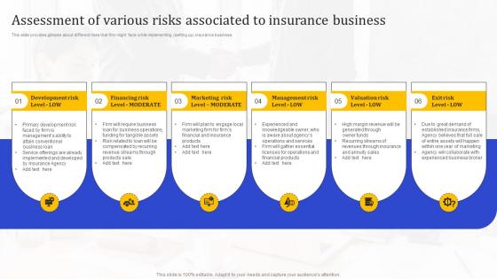 Assessment Of Various Risks Associated To Insurance Agency Business Plan Overview