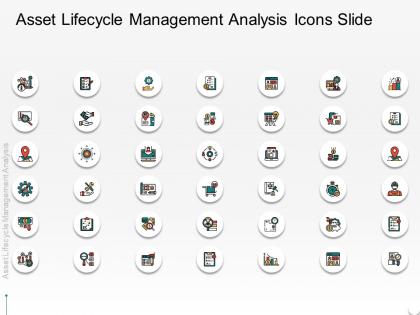 Asset lifecycle management analysis icons slide ppt powerpoint presentation outline layout