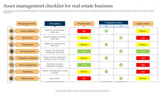 Asset Management Checklist For Real Estate Business