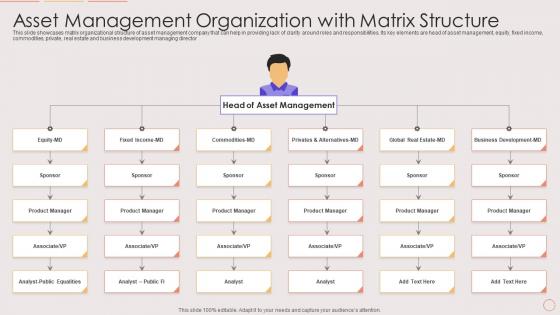 Asset Management Organization With Matrix Structure