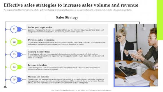 Asset Management Start Up Effective Sales Strategies To Increase Sales Volume And Revenue BP SS
