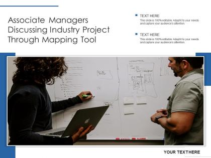 Associate managers discussing industry project through mapping tool