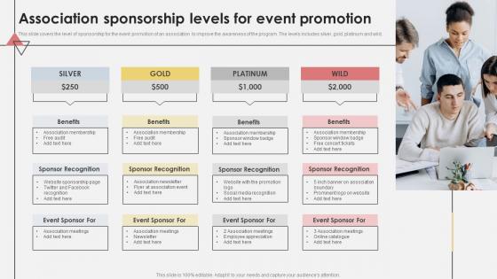 Association Sponsorship Levels For Event Promotion