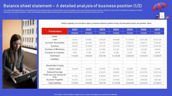 Assurant Insurance Agency Balance Sheet Statement A Detailed Analysis Of Business Position BP SS
