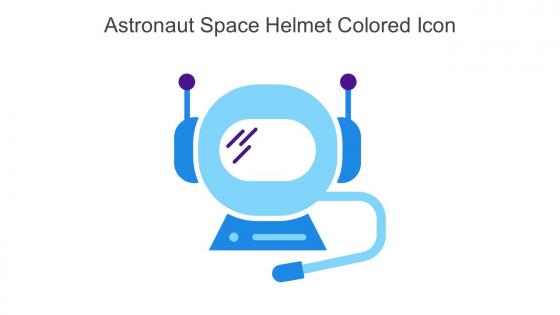 Astronaut Space Helmet Colored Icon In Powerpoint Pptx Png And Editable Eps Format