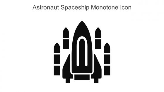 Astronaut Spaceship Monotone Icon In Powerpoint Pptx Png And Editable Eps Format