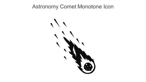 Astronomy Comet Monotone Icon In Powerpoint Pptx Png And Editable Eps Format