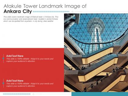 Atakule tower landmark image of ankara city powerpoint presentation ppt template