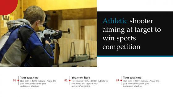 Athletic Shooter Aiming At Target To Win Sports Competition