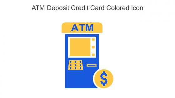 Atm Deposit Credit Card Colored Icon In Powerpoint Pptx Png And Editable Eps Format