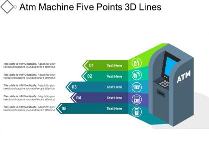 Atm machine five points 3d lines